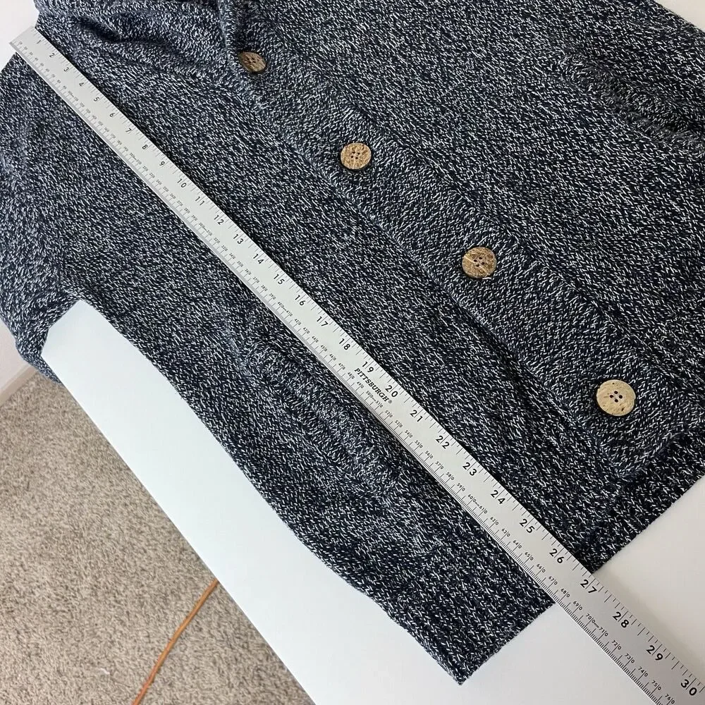 Barney Cools Sweater Mens Small Cabin Shawl Cardigan Button Grandpa Blue